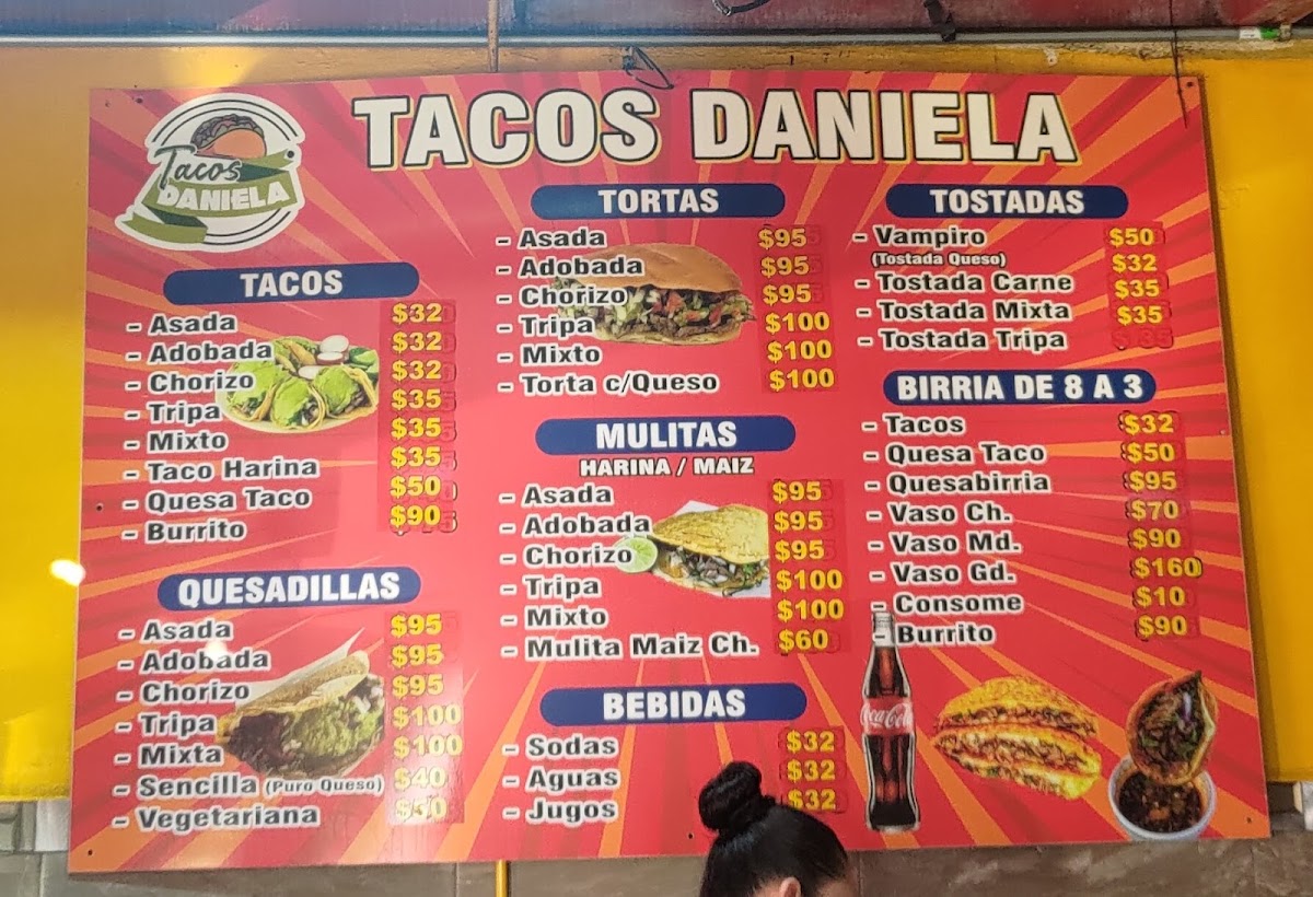 Tacos Daniela Menu - Image 1
